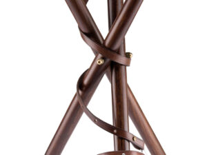 Trépied Pliant Bois et Cuir 75cm